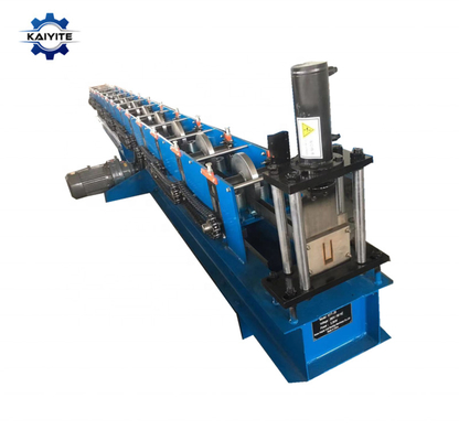Building Material Stores U Guide Rail Roll Forming Shutter Door Steel Tile Cutting 15 Hydraulic Stations 8-12m/min By Chain 1-2mm 7.5kw 18mm