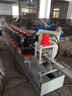 0.6-1.5mm PLC Control 12 Stations Transmission Metal Shutter Chain Door Slats Roll Forming Machine